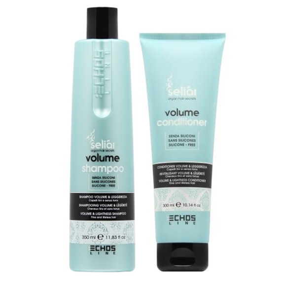 ECHOSLINE Kit Seliàr Volume Shampoo 350ml + Conditioner 300ml Capelli Fini