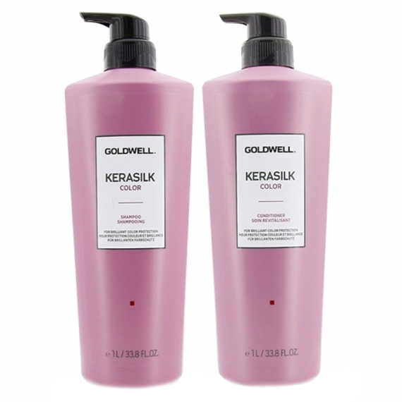 GOLDWELL KIT KERASILK Color Shampoo 1000ml + Conditioner 1000ml