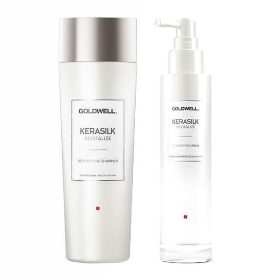 GOLDWELL KIT KERASILK Revitalize Detoxifyng Shampoo 250ml + Serum 100ml