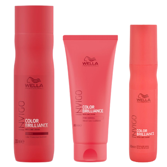 WELLA Kit Invigo Color Brilliance Capelli Spessi Shampoo 250ml + Conditioner 200ml + Miracle BB Spray 150ml