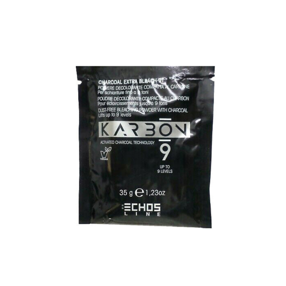 ECHOSLINE Karbon9 Charcoal Extra Bleach 9t Polvere Decolorante Compatta 35g