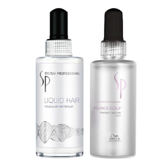 WELLA SYSTEM PROFESSIONAL Kit Riparatore Cute e Capelli Repair Liquid Hair 100ml + Balance Scalp Energy Serum 100ml