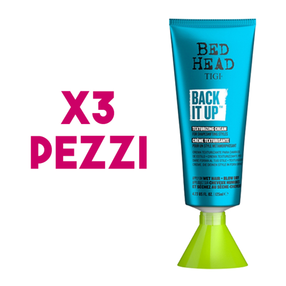 TIGI Kit Bed Head Back It Up Texturizing Cream 3 Pezzi x 125ml