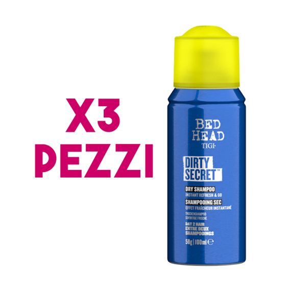 TIGI Kit Bed Head Dirty Secret Dry Shampoo 3 Pezzi x 100ml