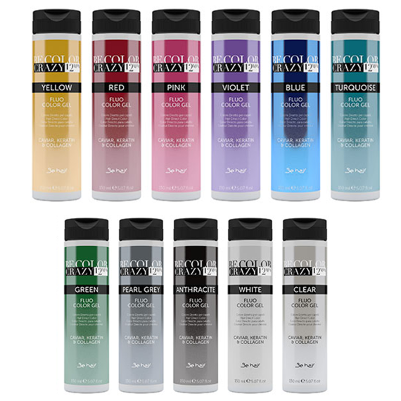 BE COLOR Crazy 12 Min. Fluo Color Gel 150ml