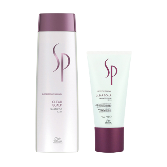 WELLA SYSTEM PROFESSIONAL Kit Clear Scalp Shampoo 250ml + Clear Scalp Shampeeling 150ml