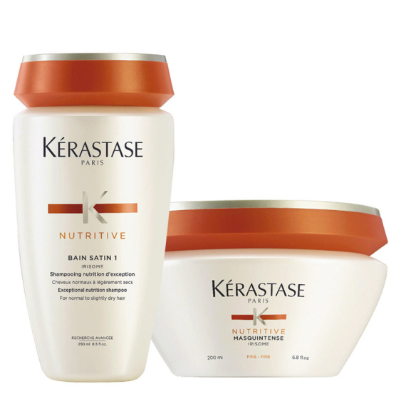 KERASTASE Kit Nutritive Bain Satin 1 Shampoo 250ml + Masquintense Capelli Fini 200ml