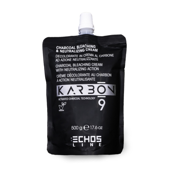 ECHOSLINE Karbon 9 Charcoal Decolorante in crema al carbone ad azione neutralizzante 500g