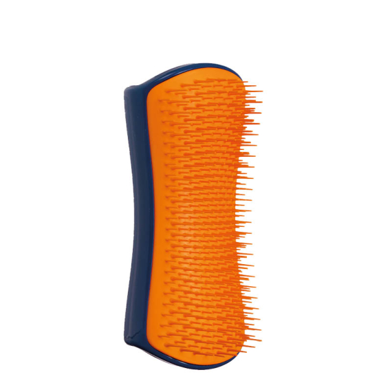 PET TEEZER Detangling & Dog Grooming Brush Navy/Orange
