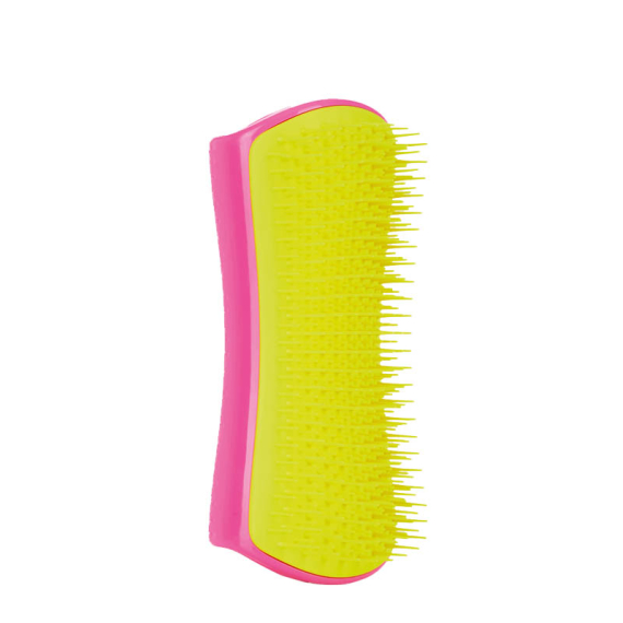 PET TEEZER Detangling & Dog Grooming Brush Purple/Yellow