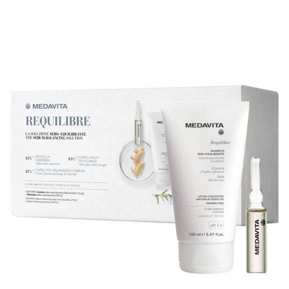 MEDAVITA Requilibre Sebo-Balancing Solution Shampoo 150ml + Fiale 12x6ml