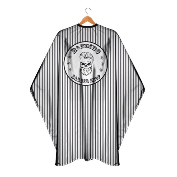 BANDIDO Mantella Star Barber Cape Righe Sottili