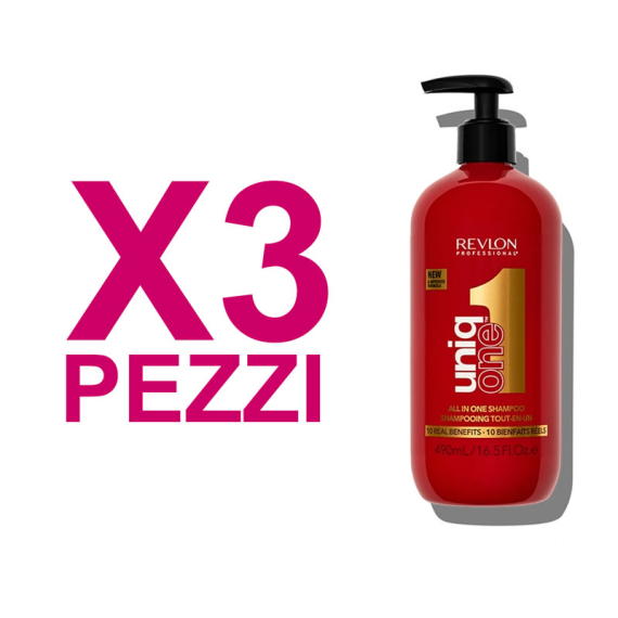 UNIQ Kit ONE All In One Shampoo 3 Pezzi x 490ml