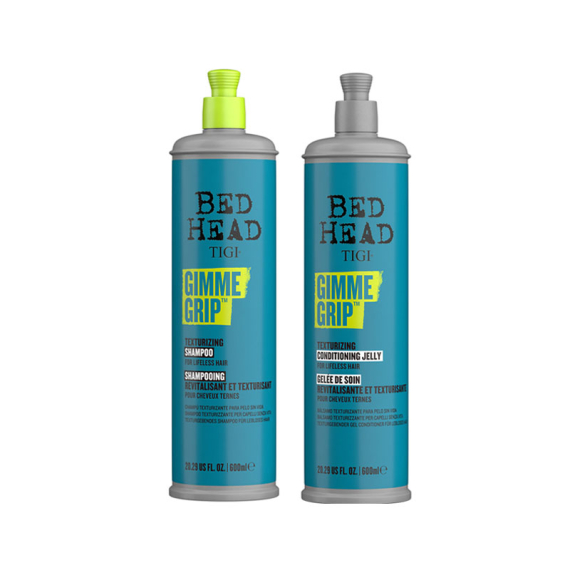 TIGI Bed Head Kit Gimme Grip Shampoo 600ml + Conditioning Jelly 600ml