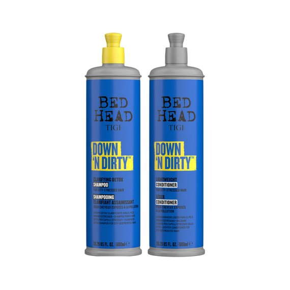 TIGI Bead head Kit Down N'Dirty Shampoo 600ml + Conditioner 600ml