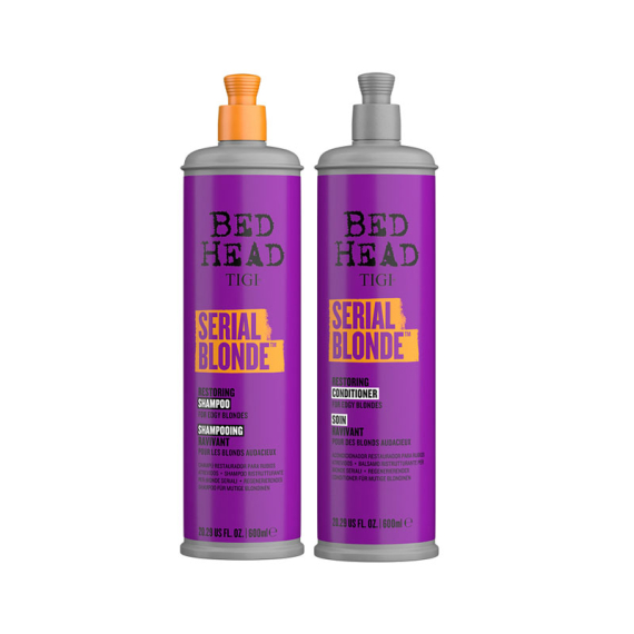 TIGI Bed Kit Head Serial Blonde Restoring Shampoo 600ml + Conditioner 600ml