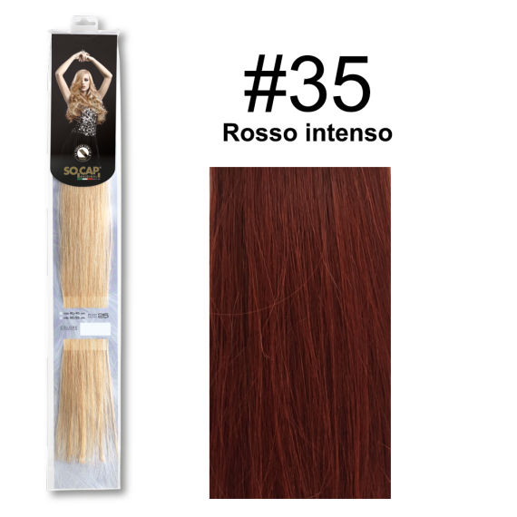 SOCAP Extension Basic 50/55cm 25 Ciocche 35 Rosso intenso