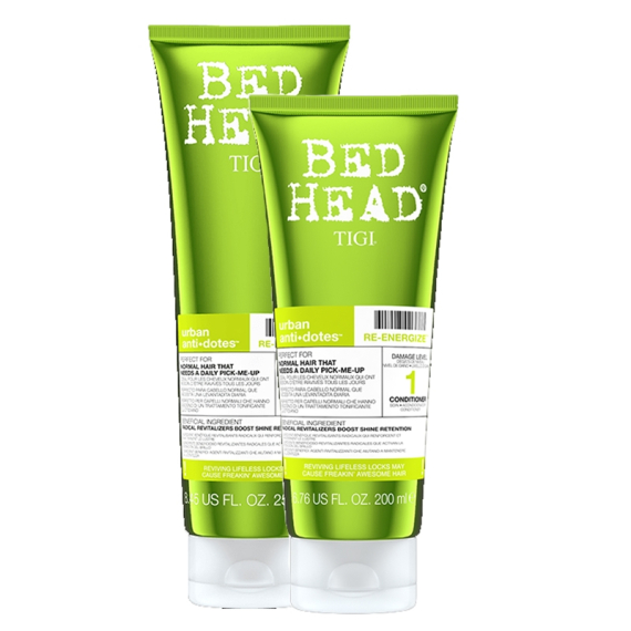 TIGI Kit Bed Head Re-Energize Shampoo 250ml + Balsamo 200ml