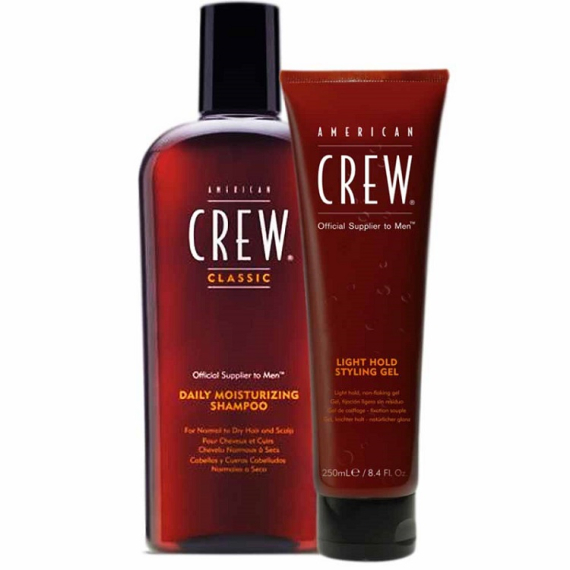 AMERICAN CREW Kit Daily Moisturizing Shampoo + Light Hold Styling Gel 250ml