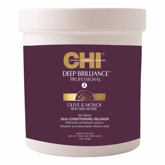 FAROUK CHI Deep Brilliance Olive&Monoi Trattamento Rilassante Permanente Capelli Afro 908g