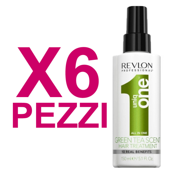 UNIQ ONE Kit All In One Hair Treatment Green Tea 6 Pezzi x 150ml