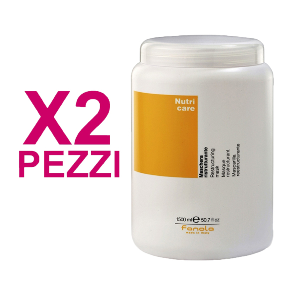 FANOLA Kit Maschera Ristrutturante 1500ml 2 Pezzi