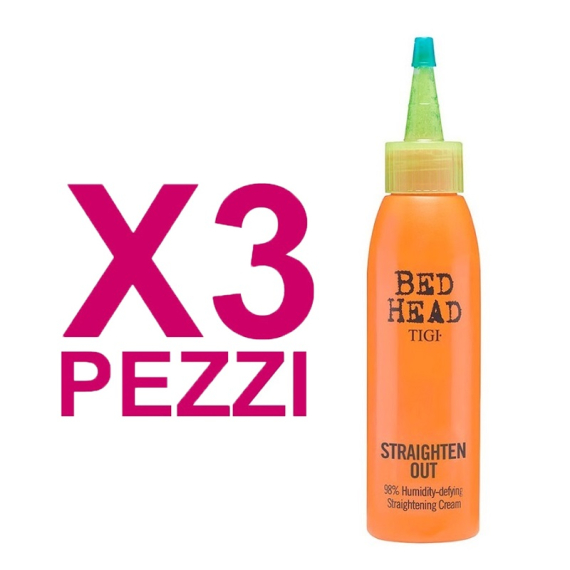 TIGI Kit Bed Head Straighten Out Humidity Defying Cream 120ml 3 Pezzi