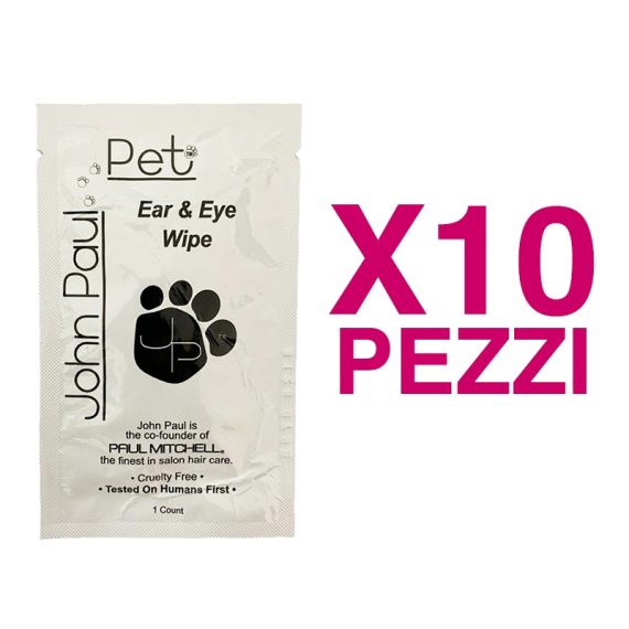 JOHN PAUL PET Ear & Eye Wipe Salvietta Occhi e Orecchie 10 Pezzi