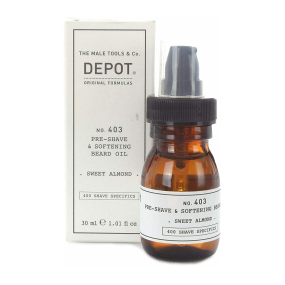 DEPOT no.403 Pre-Shave & Softening Beard Oil 30ml - Sweet Almond