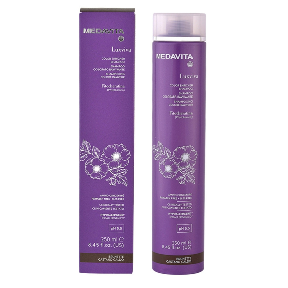 MEDAVITA Shampoo Colorato Ravvivante Castano Caldo 250ml