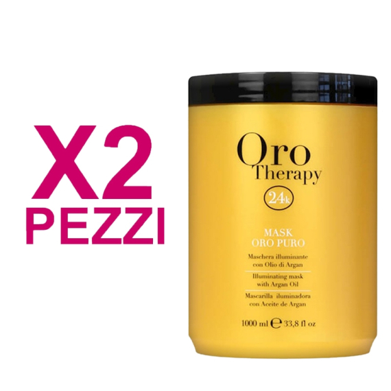 FANOLA Kit Oro Puro Maschera Illuminante 1000ml 2 Pezzi