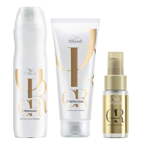 WELLA Kit Oil Reflections Shampoo 250ml + Conditioner 200ml + Olio 30ml