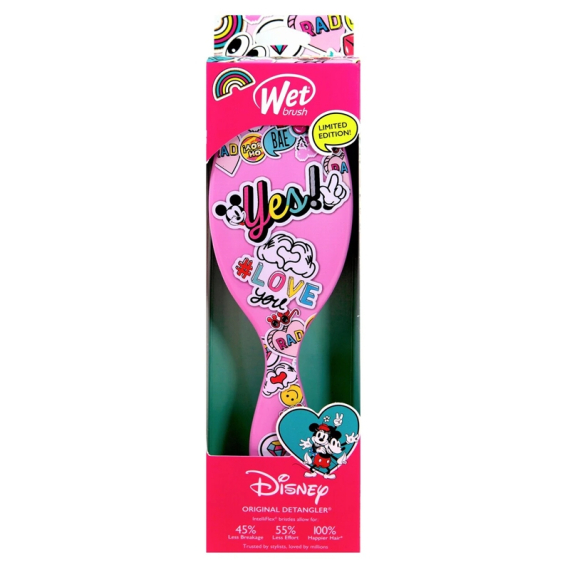 WET BRUSH Disney Classics Original Detangler Peace Love Pink