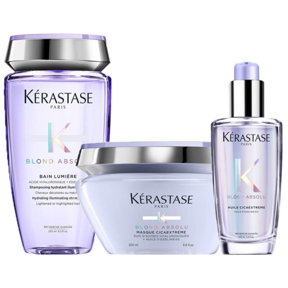 KERASTASE Kit Blonde Absolu Le Bain Cicaextreme 250ml + Masque 200ml + Huile