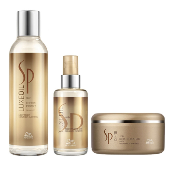 WELLA Kit SP Luxe Oil Shampoo 200ml + Restore Mask 150ml + Oil Elixir 100ml