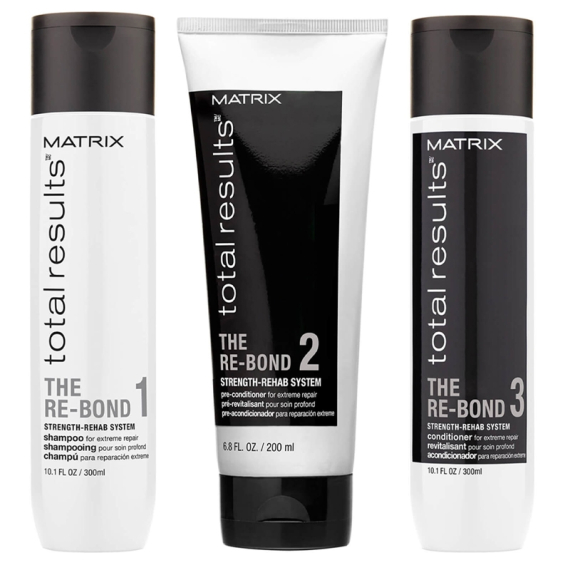 MATRIX Kit Total Results The Re-Bond Shampoo 300ml + Pre-Balsamo + Balsamo 300ml