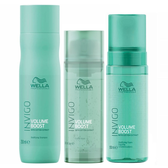 WELLA Kit Invigo Volume Shampoo 250ml + Crystal Mask 145ml + Bodyfing Foam 150ml