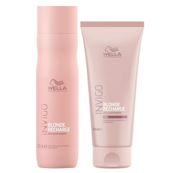 WELLA Kit Invigo Blonde Recharge Cool Blonde Shampoo 250ml + Conditioner 200ml