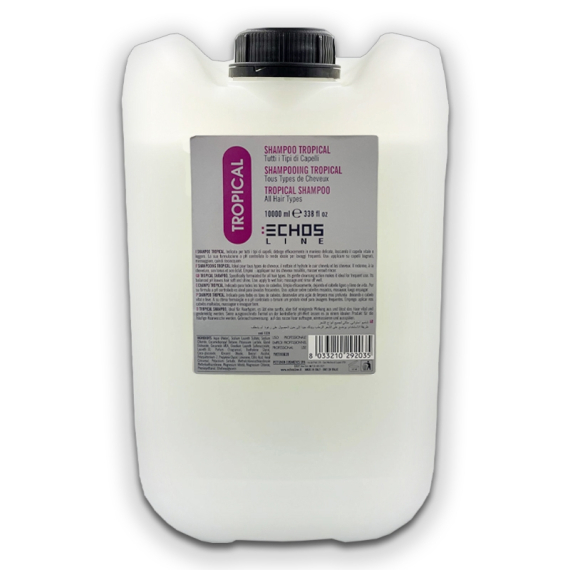 ECHOSLINE Shampoo Tropical - Tutti i Tipi di Capelli 10L