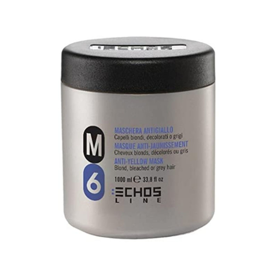 ECHOSLINE M6 Maschera Antigiallo - Capelli Biondi, Decolorati o Grigi 1000ml