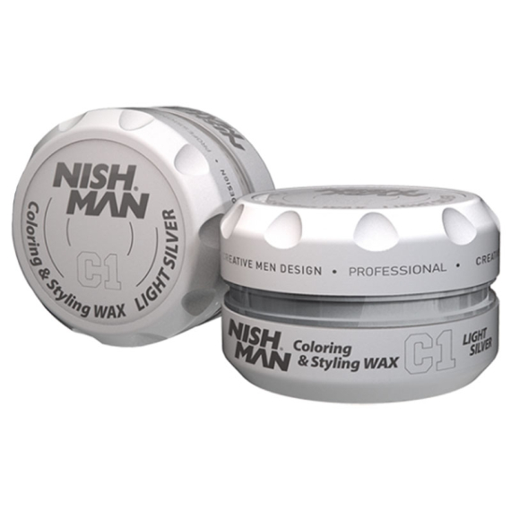 NISHMAN C1 Coloring & Styling Wax Light Silver 100ml
