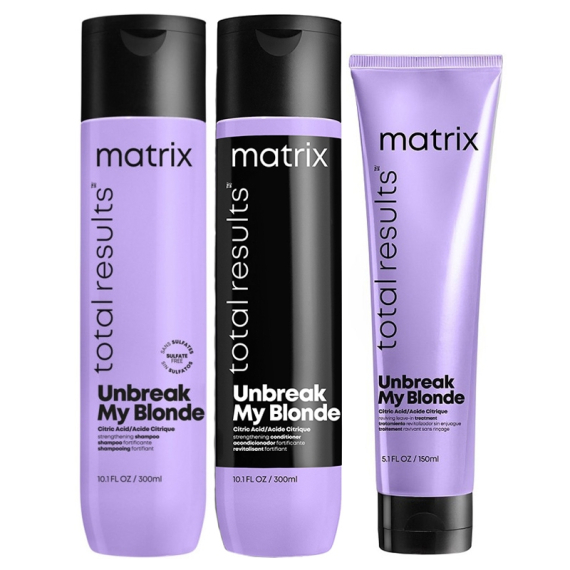 MATRIX Kit Total Results Unbreak my Blonde Shampoo + Conditioner + Treatment