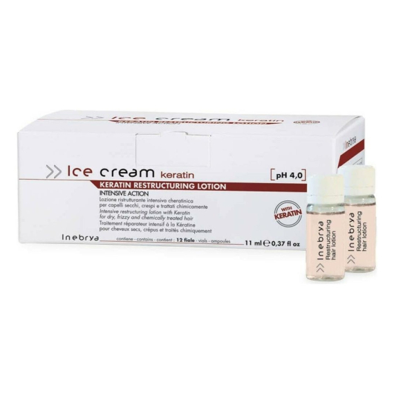 INEBRYA Ice Cream Keratin Restructuring Lotion 12x11ml