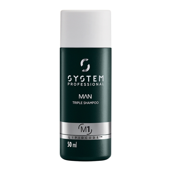 SYSTEM PROFESSIONAL Man Triple Shampoo Per Capelli Corpo e Barba 50ml